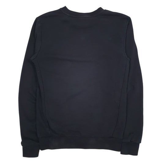 Mens Black Adidas Spellout Crewneck Jumper