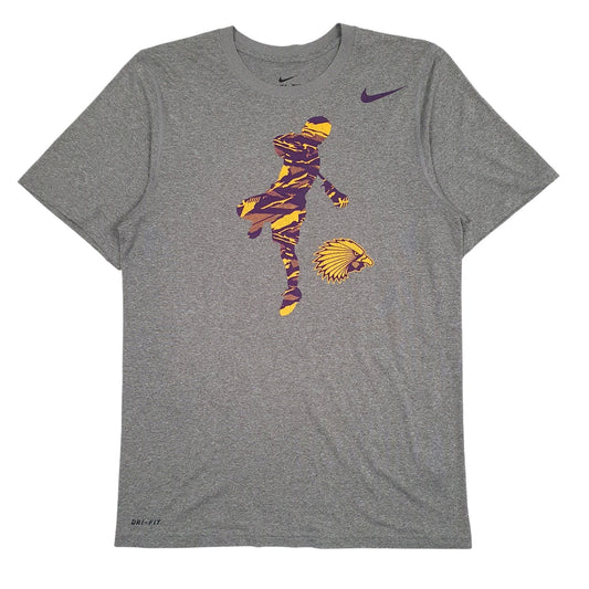 Mens Grey Nike Dri-Fit Short Sleeve Polo Shirt