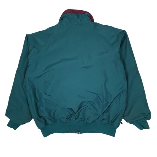 Mens Green Columbia Sportswear Company Vintage 90s Bomber Crewneck Coat