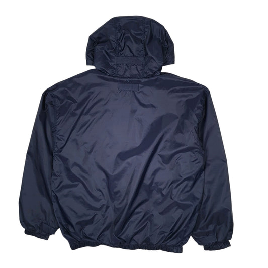 Mens Navy Reebok Reversible Fleece Lined Hoodie Coat