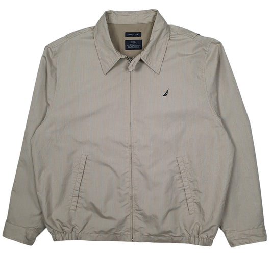 Mens Cream Nautica Bomber Windbreaker Coat
