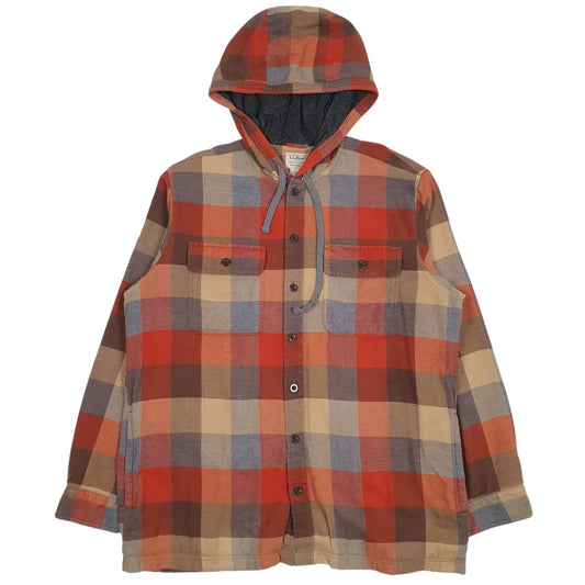 Mens Red L.L.Bean Fleece Lined Coat