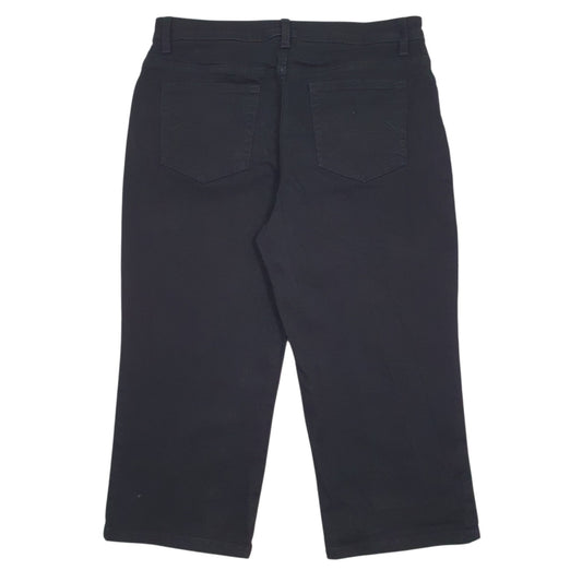 Womens Black Lee Capri Jeans