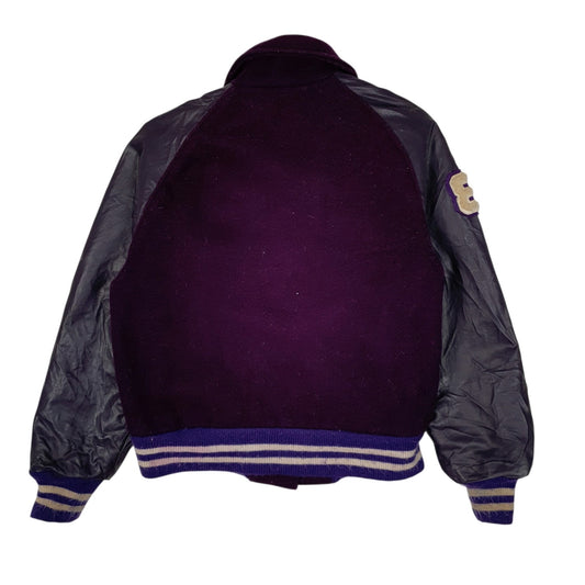 Womens Purple Meca Sportswear Vintage 90s Trophy Jackets Coat