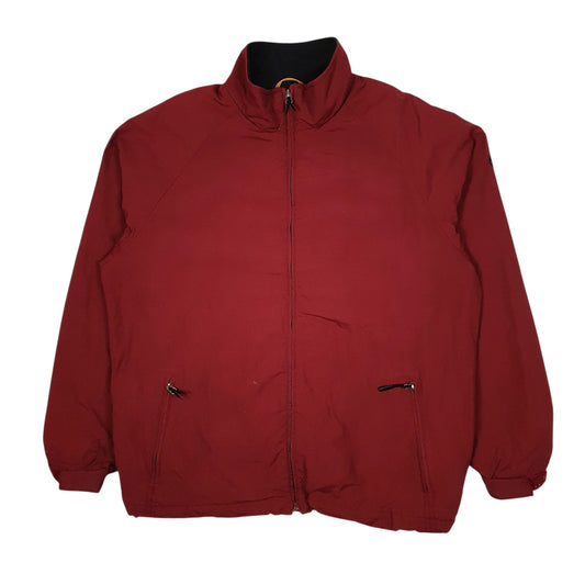 Mens Red Timberland Windbreaker Hoodie Coat