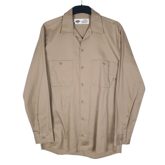 Mens Beige Dickies Workwear Long Sleeve Shirt