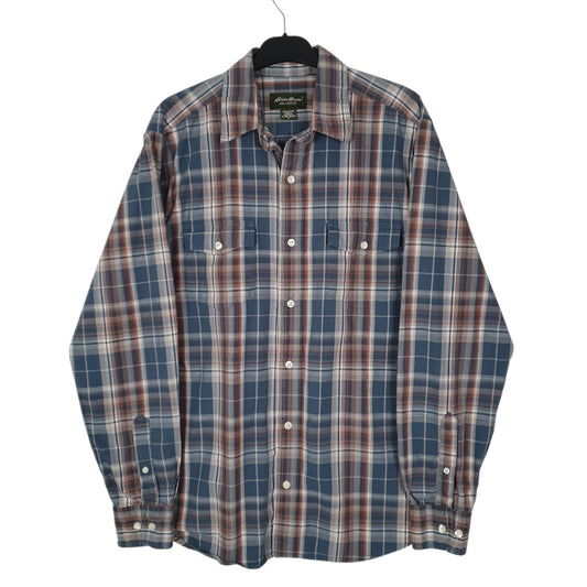 Mens Blue Eddie Bauer Long Sleeve Shirt