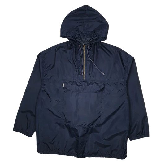 Mens Navy Levis Vintage 00s Pullover Smock Packaway Coat