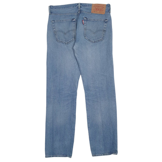 Mens Blue Levis Distressed Jeans