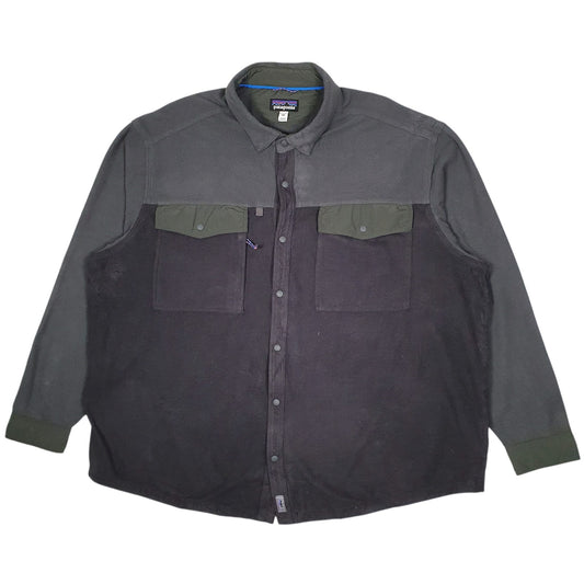 Mens Grey Patagonia Early Rise Snap Fishing Fleece Jumper Quarter Zip Coat