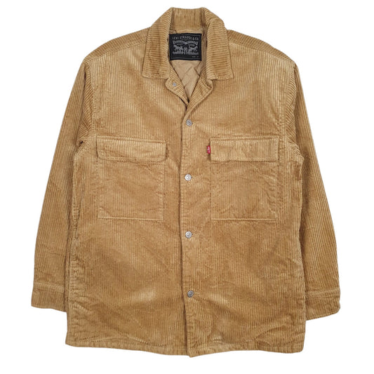 Mens Brown Levis Corduroy Padded Coat