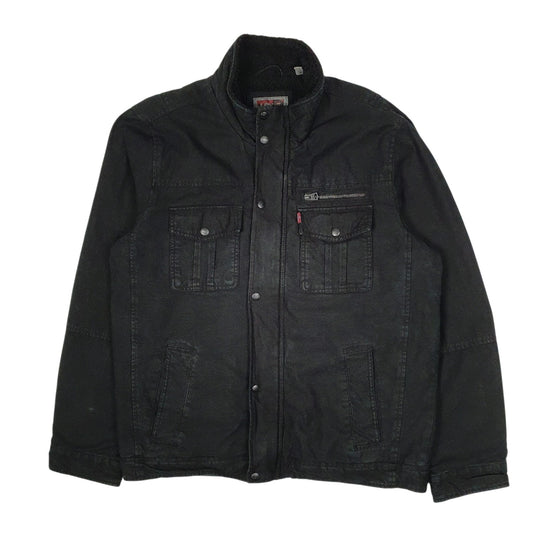 Mens Black Levis Bomber Coat