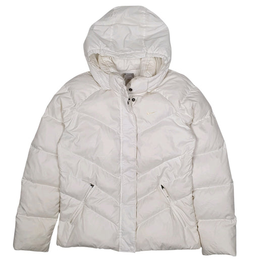 Womens White Nike Vintage 2000s Hoodie Coat