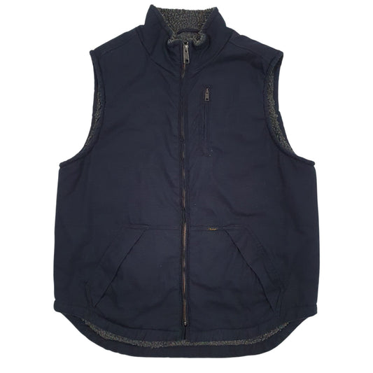 Mens Navy Lee Workwear Sherpa Lined Coat