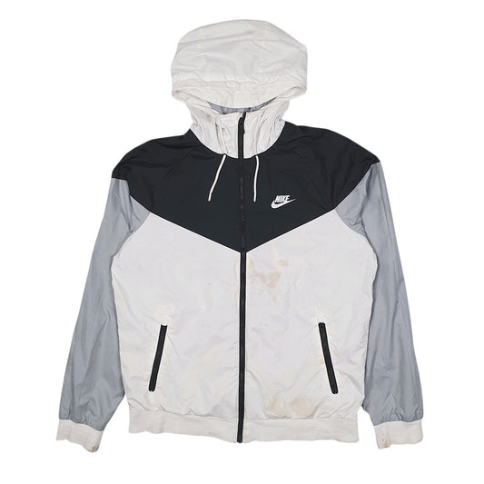Mens White Nike Windrunner Coat