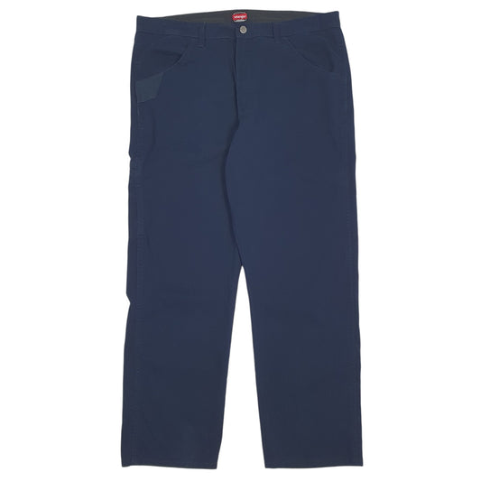 Mens Navy Wrangler Workwear Chino Trousers