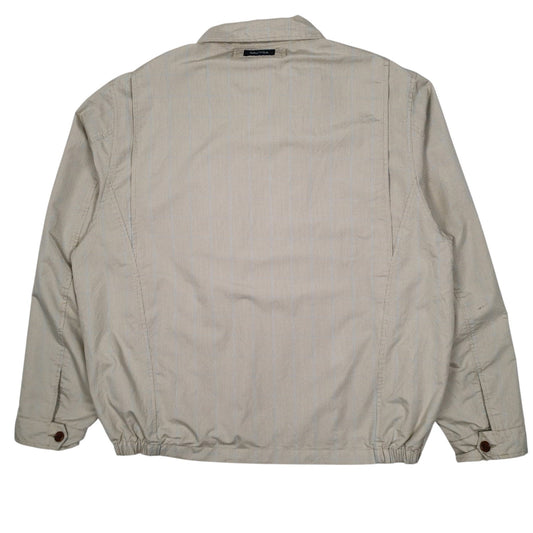Mens Cream Nautica Bomber Windbreaker Coat