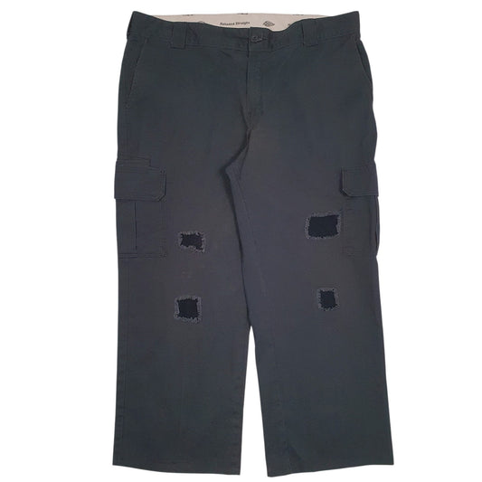 Mens Black Dickies Workwear Cargo Trousers