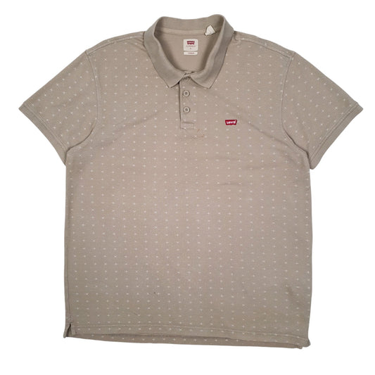 Mens Beige Levis Short Sleeve Polo Shirt