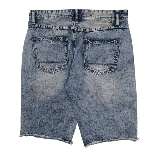 Mens Blue Xray Jeans Distressed Shorts
