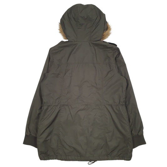 Womens Green Levis Sherpa Lined Coat