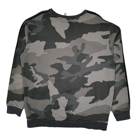 Mens Grey Adidas Camo Camouflage Crewneck Jumper