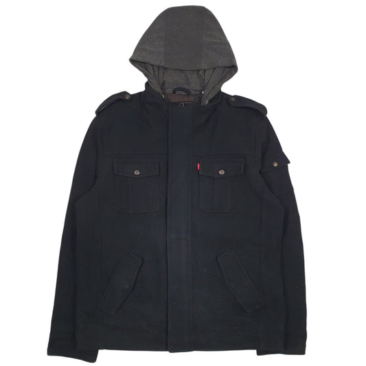 Mens Black Levis Padded Coat