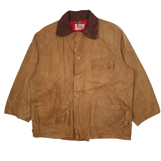 Mens Brown Canvasback Vintage 1960s Hunting Field Chore Coat
