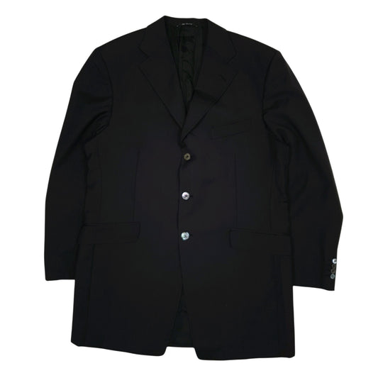 Mens Black Biagiotti Uomo Italian Tailoring Coat
