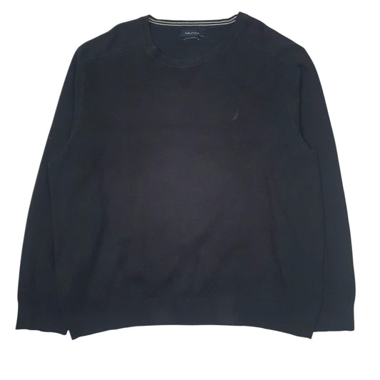 Mens Black Nautica Crewneck Jumper