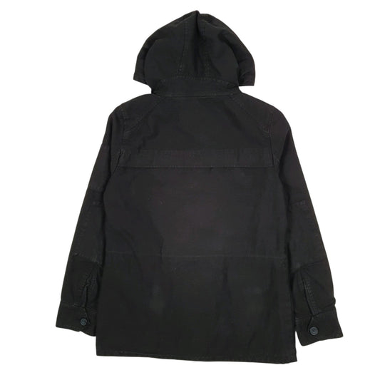 Mens Black Levis Windbreaker Hooded Coat