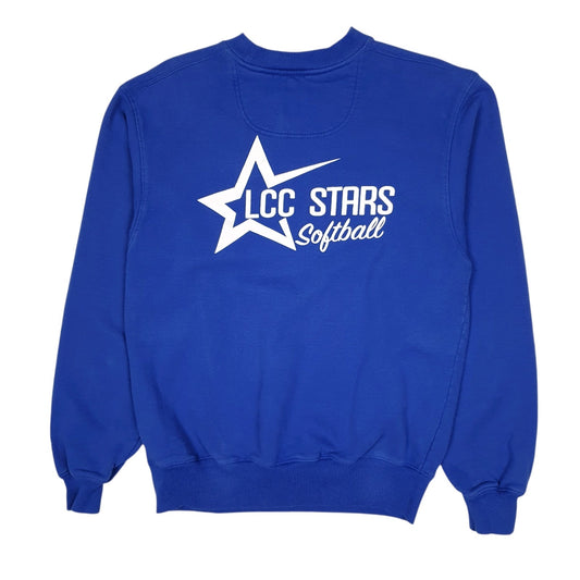 Mens Blue Champion LCC Stars Softball Crewneck Jumper