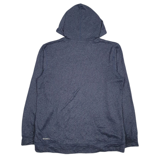 Mens Blue Adidas Climawarm Michigan Football Hoodie Jumper