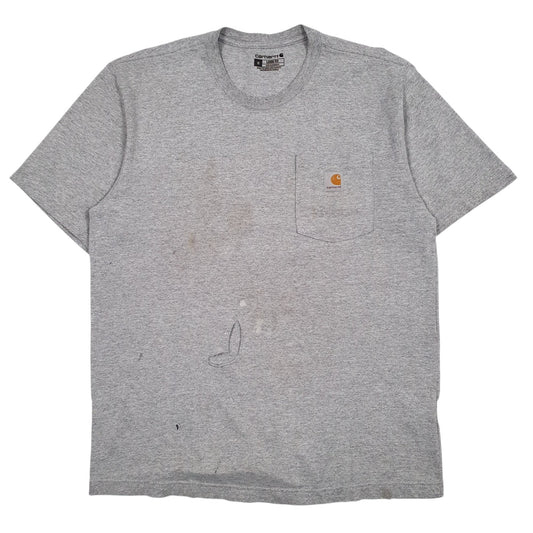 Mens Grey Carhartt Short Sleeve T Shirt