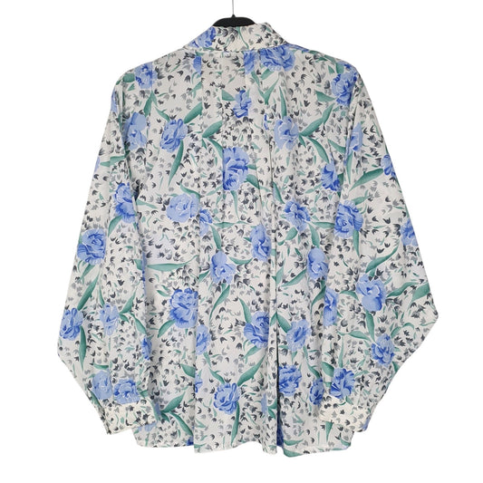 Womens Blue Unbranded Floral Shirt