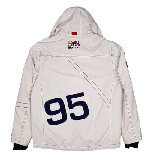 Mens White Quba Sails Sailing Nautical Coat