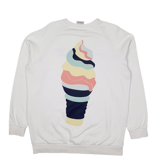 Mens White Adidas Ice Cream Crewneck Jumper