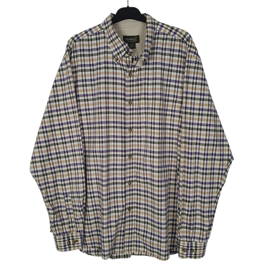 Mens Beige Eddie Bauer Long Sleeve Shirt