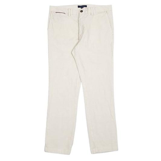 Mens Cream Tommy Hilfiger Corduroy Trousers