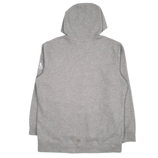 Mens Grey Adidas Coast Guard Athletic Hoodie Jumper