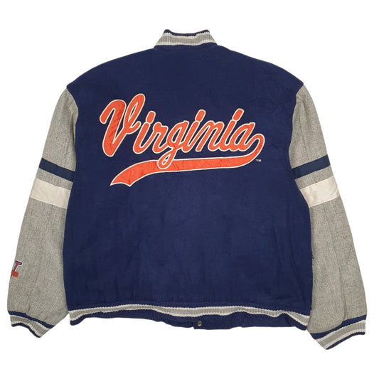 Mens Navy Competitor Vintage 90s Virginia Varsity Coat