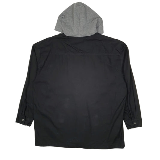 Mens Black Wrangler Lightweight Chore Hoodie Coat