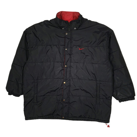 Mens Black Nike Vintage 90s Windbreaker Coat