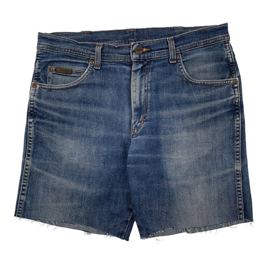 Mens Blue Wrangler Denim Shorts