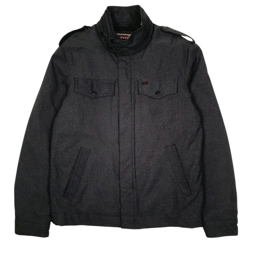 Mens Grey Levis Windbreaker Military Coat