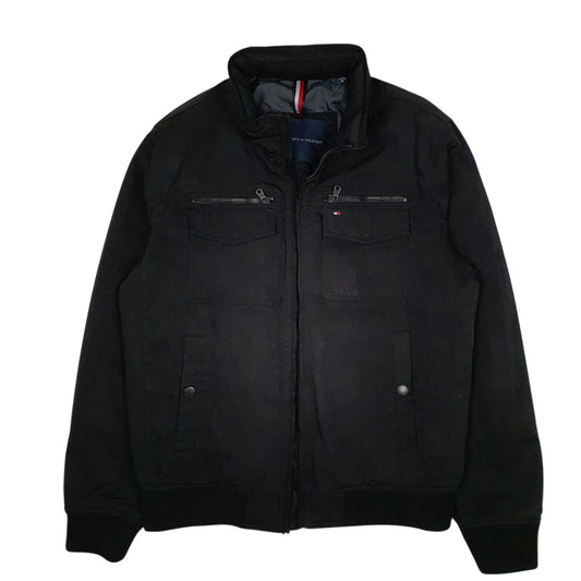 Mens Black Tommy Hilfiger Padded Windbreaker Coat