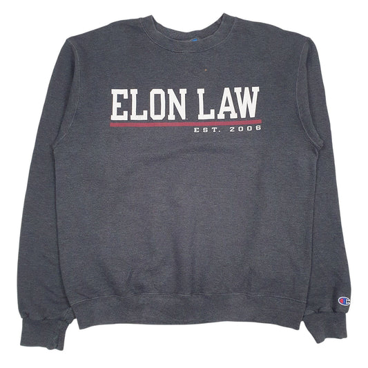 Mens Grey Champion Elon Law Crewneck Jumper