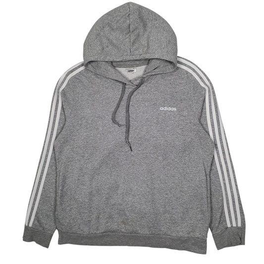 Mens Grey Adidas Hoodie Jumper