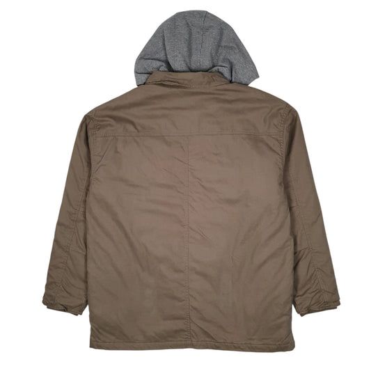 Mens Grey Wrangler Chore Hoodie Windbreaker Hoodie Coat