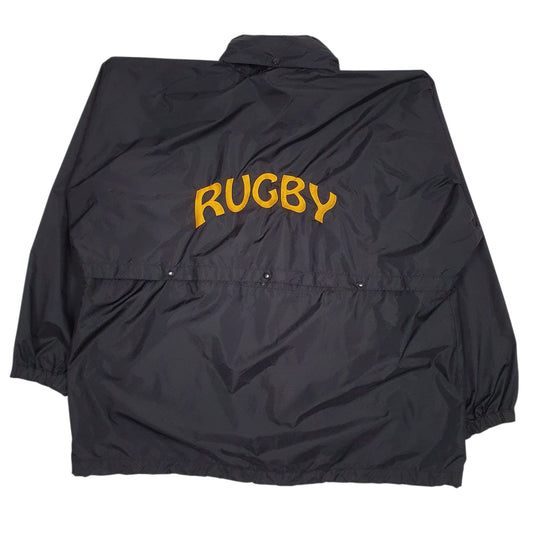 Mens Black Kobe Rugby Hoodie Coat